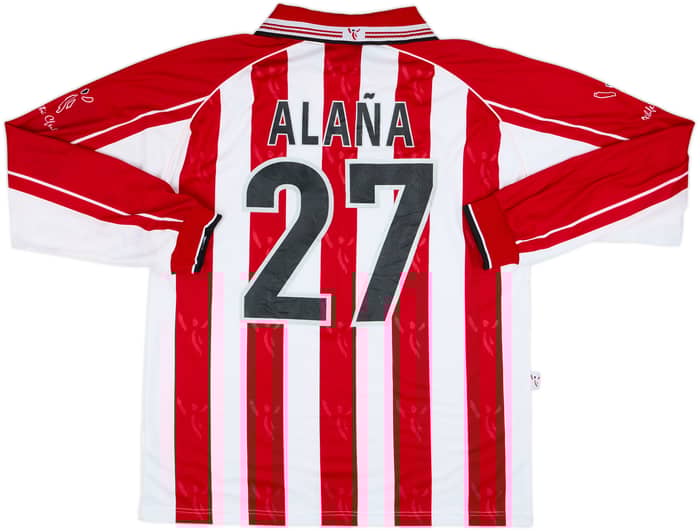 Camiseta de local de manga larga del Athletic Bilbao 2001-04 Alana #27 - 5/10 - (XXL)