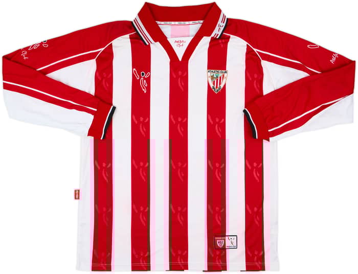 Camiseta de local de manga larga del Athletic Bilbao 2001-04 Alana #27 - 5/10 - (XXL)