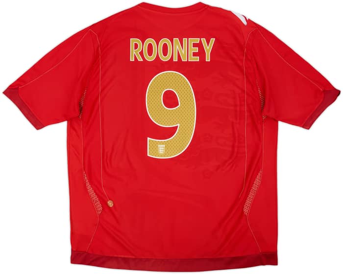2006-08 England Away Shirt Rooney #9 - 6/10 - (XXL)