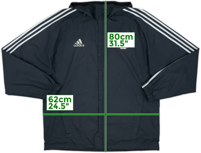2011-12 Liverpool adidas Hooded Rain Jacket - 8/10 - (L/XL)