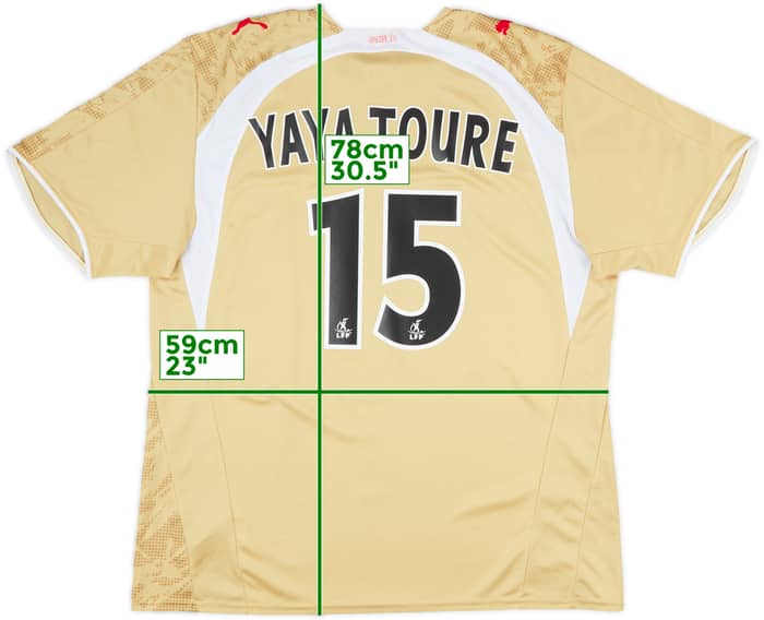 2006-07 Monaco Away Shirt Yaya Toure #15 - 9/10 - (XL)