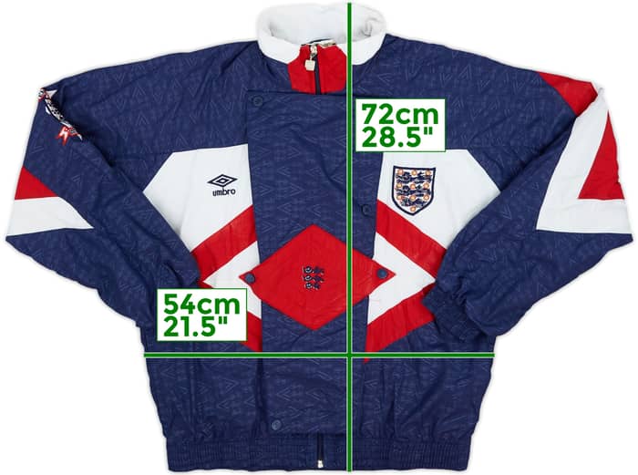1992-94 England Umbro Track Jacket - 8/10 - (S)