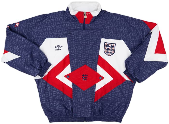 1990-92 England Umbro Track Jacket - 8/10 - (L)