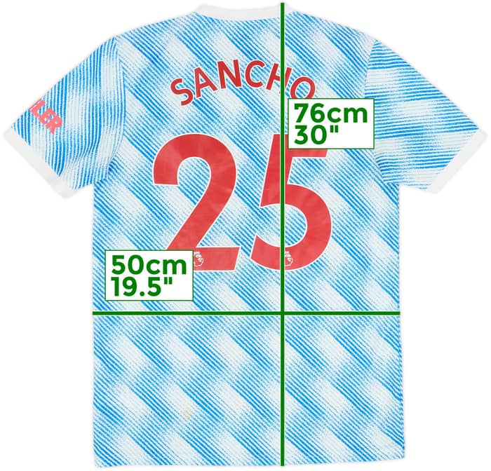 2021-22 Manchester United Away Shirt Sancho #25 - 10/10 - (M)