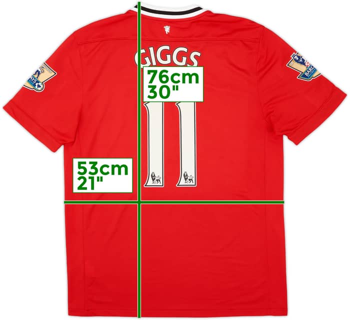 2011-12 Manchester United Home Shirt Giggs #11 - 9/10 - (L)