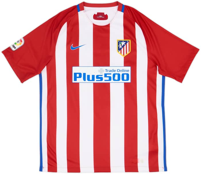 2016-17 Atletico Madrid Home Shirt Godin #2 - 6/10 - (L)