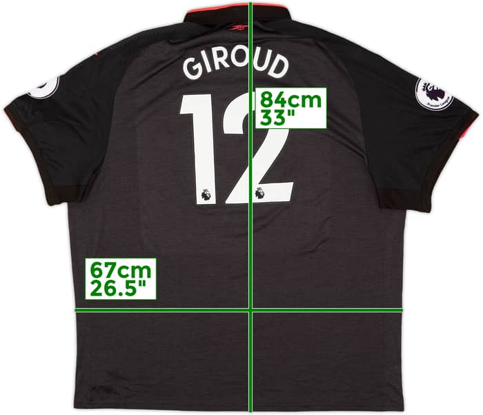 2017-18 Arsenal Third Shirt Giroud #12 - 8/10 - (4XL)
