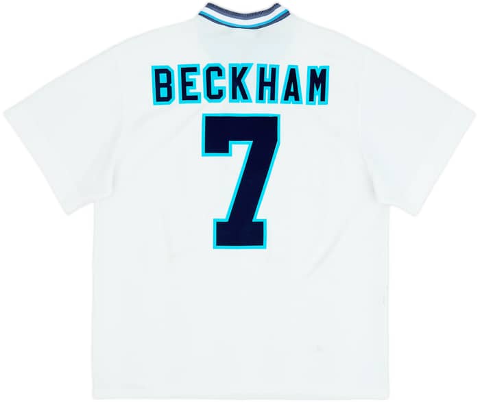 1995-97 Inglaterra Camiseta Local Beckham #7 - 5/10 - (XL)