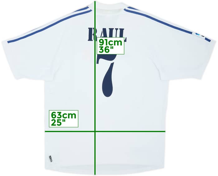 2001 Real Madrid Home Shirt Raul #7 - 8/10 - (XL)