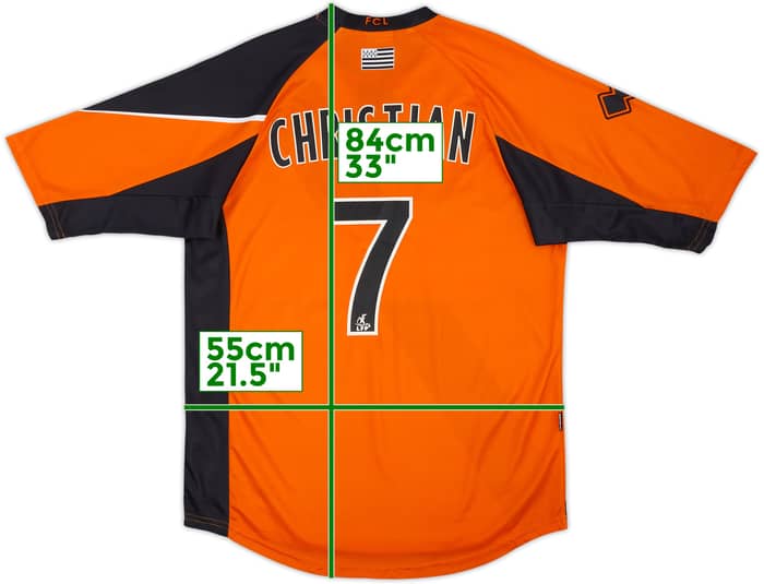 2008-09 Lorient Home Shirt Christian #7 - 6/10 - (XXL)