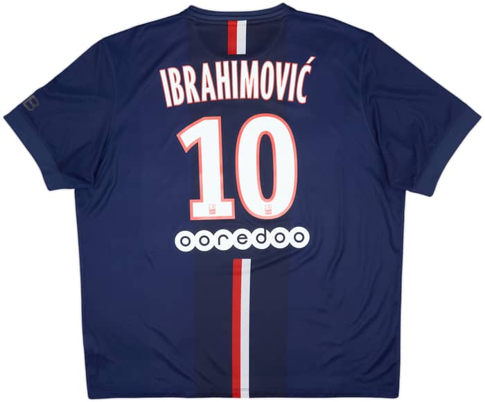 2014-15 Paris Saint-Germain Home Shirt Ibrahimovic #10 - 6/10 - (XXL)