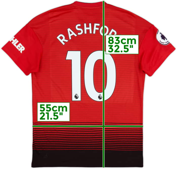 2018-19 Manchester United Home Shirt Rashford #10 - 7/10 - (M)