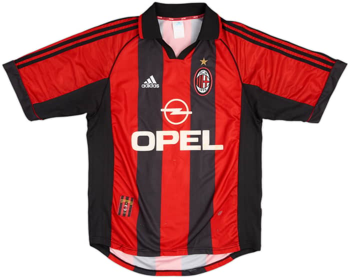 1998-00 AC Milan Home Shirt Weah #9 - 4/10 - (M)