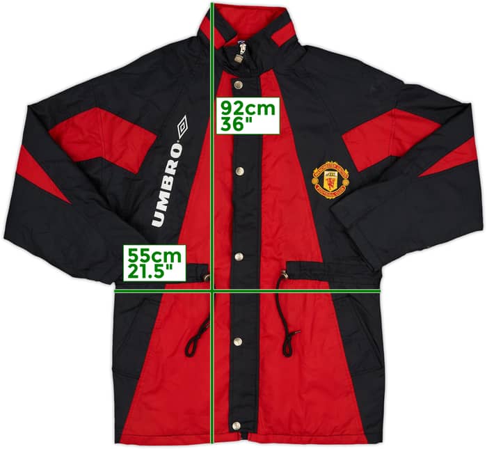 1992-93 Manchester United Umbro Padded Bench Coat - 9/10 - (XS)