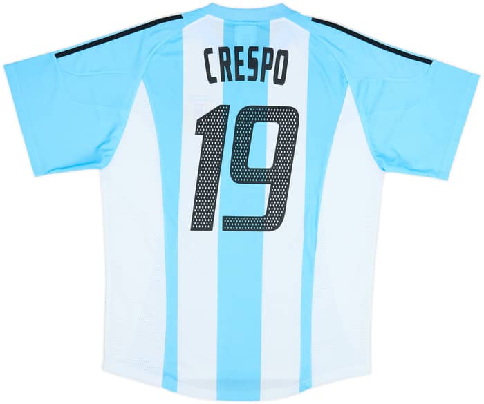 Camiseta de local de Argentina 2002-04 Crespo #19 - 10/10 - (L)