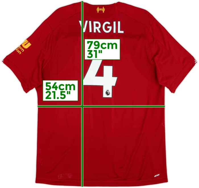 2019-20 Liverpool Camiseta Local Virgil #4 - 7/10 - (L)