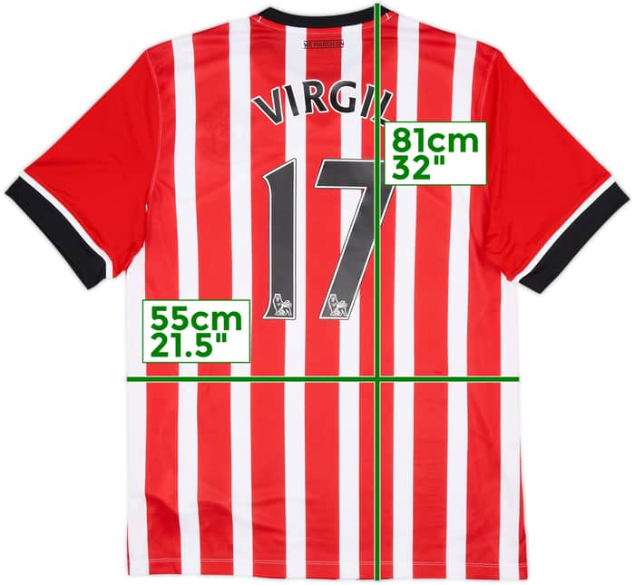 2016-17 Southampton Home Shirt Virgil #17 - 8/10 - (XL)