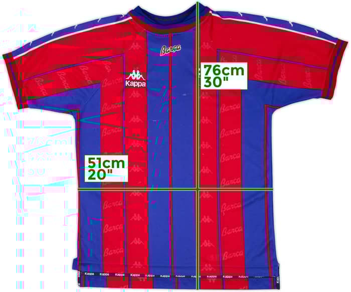 1997-98 Barcelona Home Shirt - 7/10 - (L)