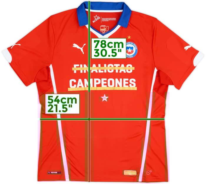 2014-15 Chile 'Campeones' Home Shirt - 8/10 - (XL)