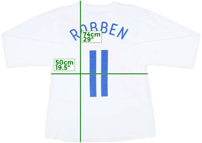 2006-08 Netherlands Player Issue Away L/S Shirt Robben #11 - 5/10 - (L)