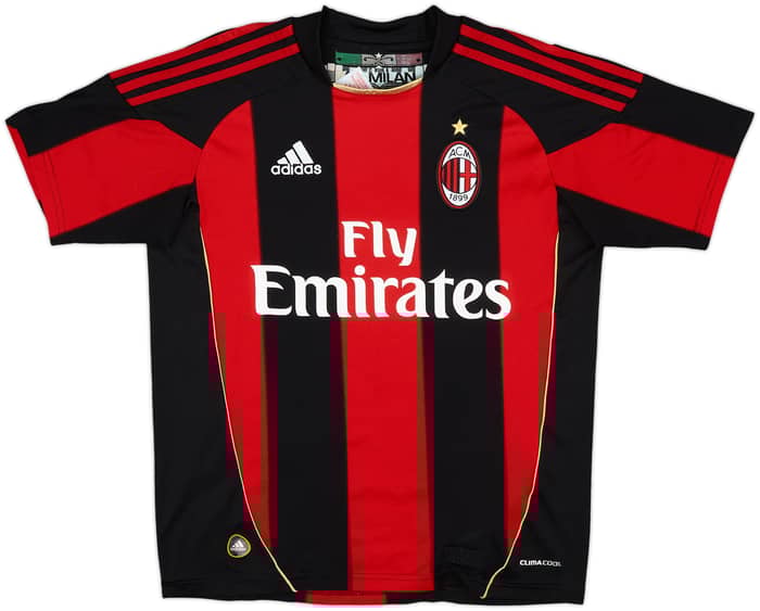 2010-11 AC Milan Home Shirt Ibrahimovic #11 - 8/10 - (L.Boys)