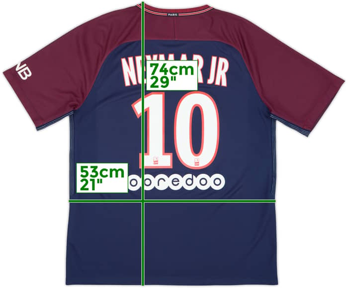 Camiseta de local del Paris Saint-Germain 2017-18 Neymar Jr #10 - 6/10 - (L)