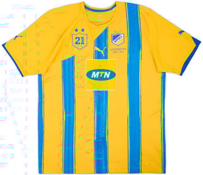 2010-11 APOEL Nicosia Home Shirt - 7/10 - (XL)