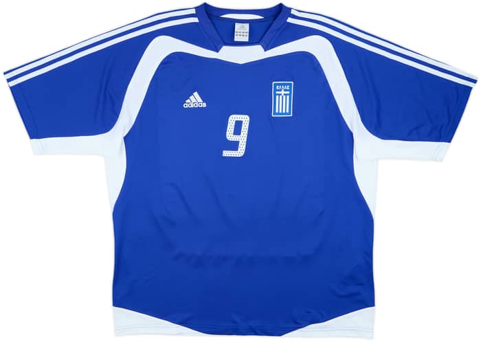 2004-06 Greece Home Shirt Charisteas #9 - 10/10 - (XL)