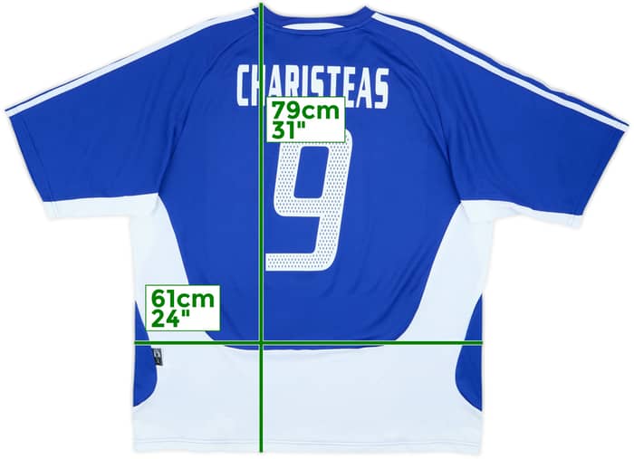 2004-06 Greece Home Shirt Charisteas #9 - 10/10 - (XL)