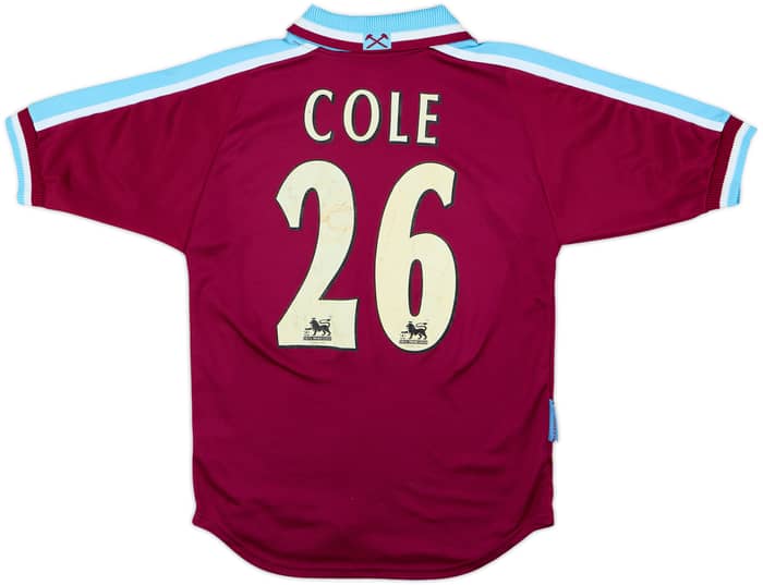1999-01 West Ham Home Shirt Cole #26 - 5/10 - (L.Boys)