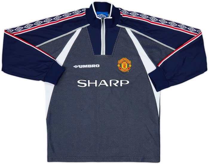 1998-99 Manchester United GK Shirt & Shorts - 9/10 - (XL.Boys)