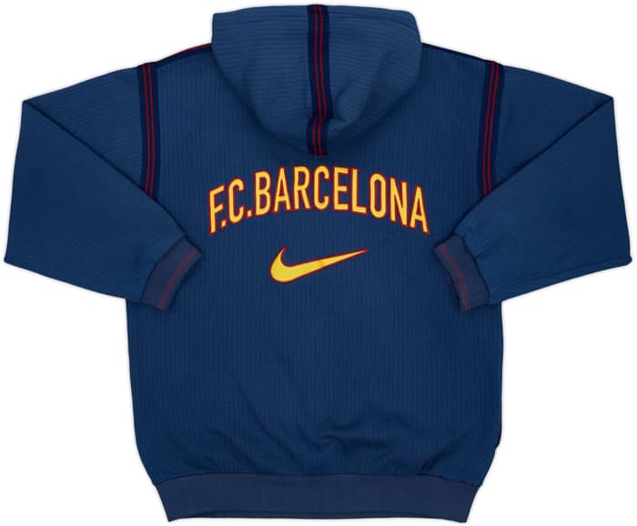 1998-99 Barcelona Nike 1/4 Zip Hooded Sweat Top - 7/10 - (S)