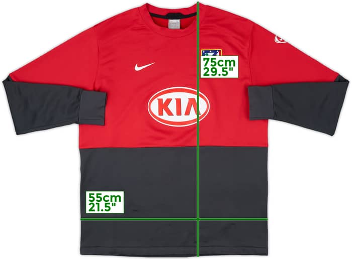 2009-10 Atletico Madrid Nike Sweat Top - 7/10 - (L)