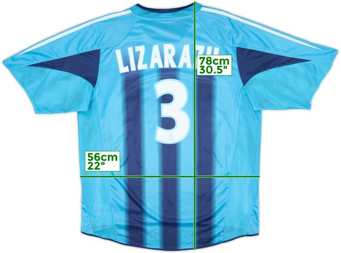 2004-05 Olympique Marseille Away Shirt Lizarazu #3 - 9/10 - (L)