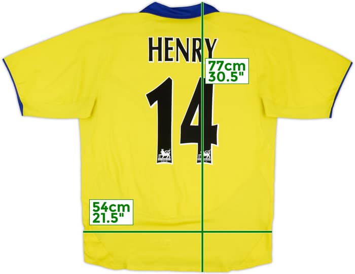 2003-05 Arsenal Away Shirt Henry #14 - 8/10 - (L)