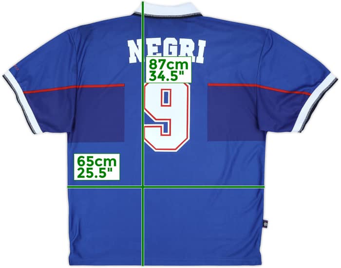 1997-99 Rangers Home Shirt Negri #9 - 8/10 - (XXL)