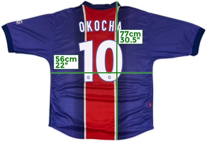 1998-99 Paris Saint-Germain Home Shirt Okocha #10 - 5/10 - (XL)