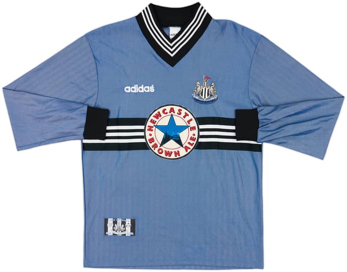1996-97 Newcastle Away L/S Shirt Asprilla #11 - 8/10 - (M)