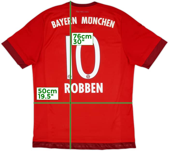 2015-16 Bayern Munich Home Shirt Robben #10 - 6/10 - (L)