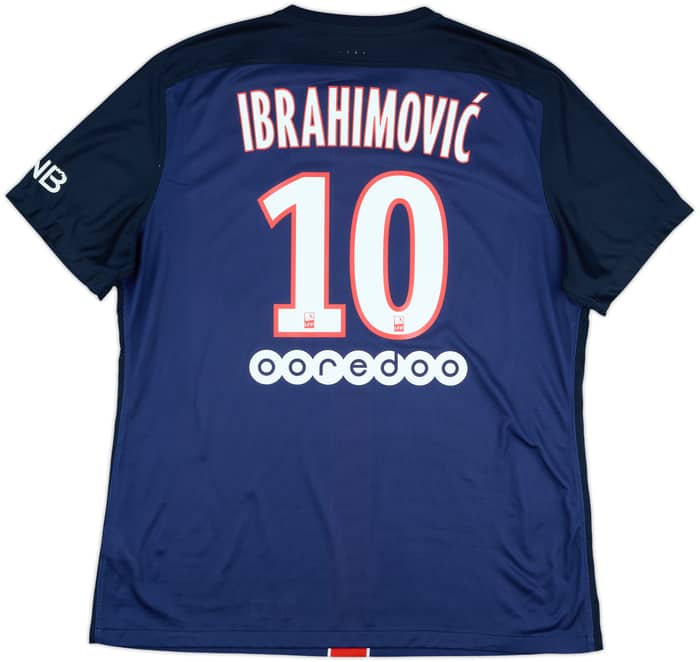 2015-16 Paris Saint-Germain Authentic Home Shirt Ibrahimovic #10 - 6/10 - (XL)