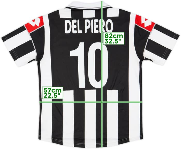 2000-01 Juventus Home Shirt Del Piero #10 - 8/10 - (L)