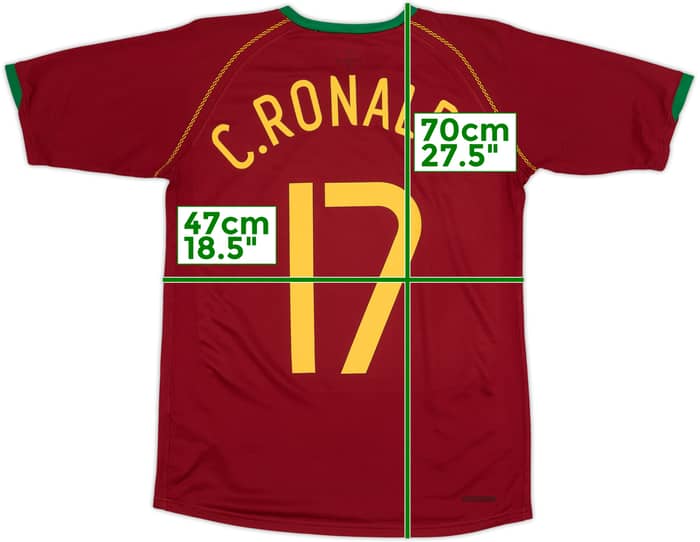 2006-08 Portugal Home Shirt C.Ronaldo #17 - 6/10 - (S)