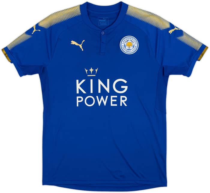 2017-18 Leicester Home Shirt Vardy #9 - 9/10 - (M)