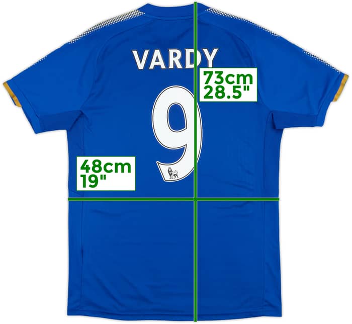 2017-18 Leicester Home Shirt Vardy #9 - 9/10 - (M)