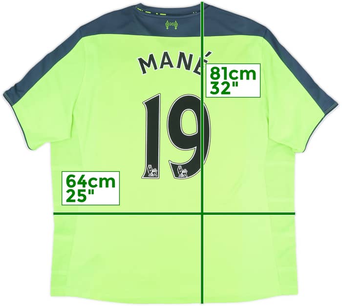 2016-17 Liverpool Third Shirt Mane #19 - 7/10 - (XXL)
