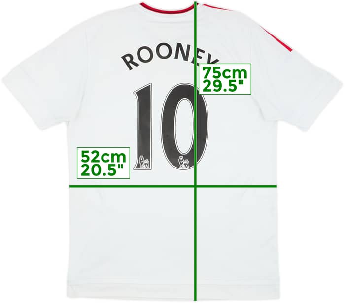 2015-16 Manchester United Away Shirt Rooney #10 - 5/10 - (L)