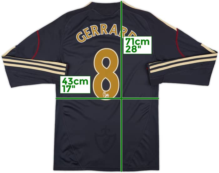 2009-10 Liverpool Away L/S Shirt Gerrard #8 - 6/10 - (S)