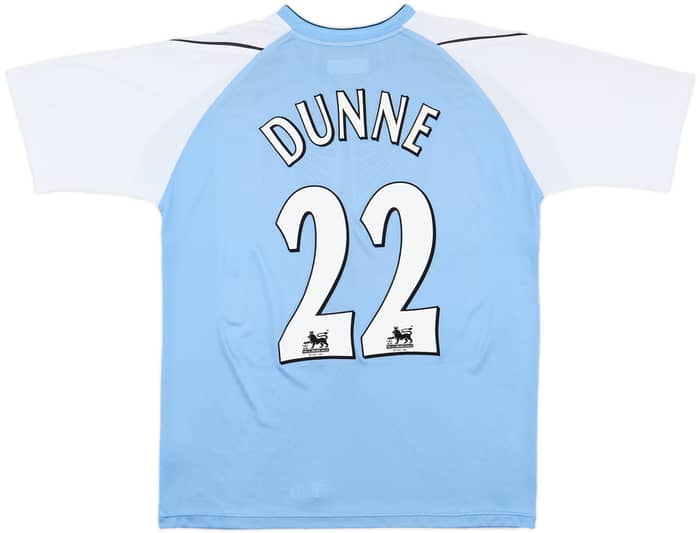 2006-07 Manchester City Home Shirt Dunne #22 - 8/10 - (L)