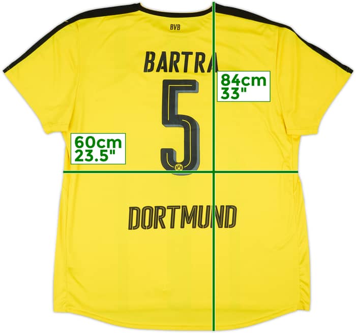 2016-17 Borussia Dortmund Home Shirt Bartra #5 - 8/10 - (3XL)