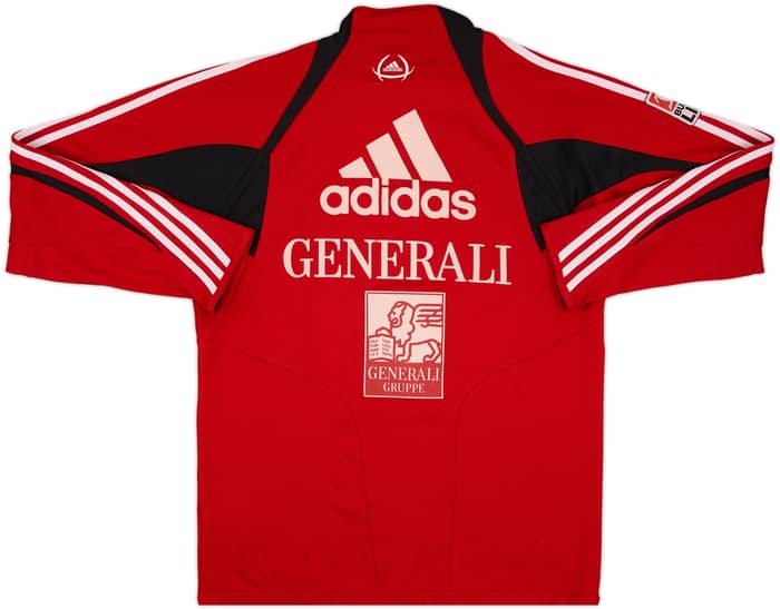 2004-05 Unterhaching Player Issue adidas 1/4 Zip Sweat Top #18 (Vaccaro) - 7/10 - (L)